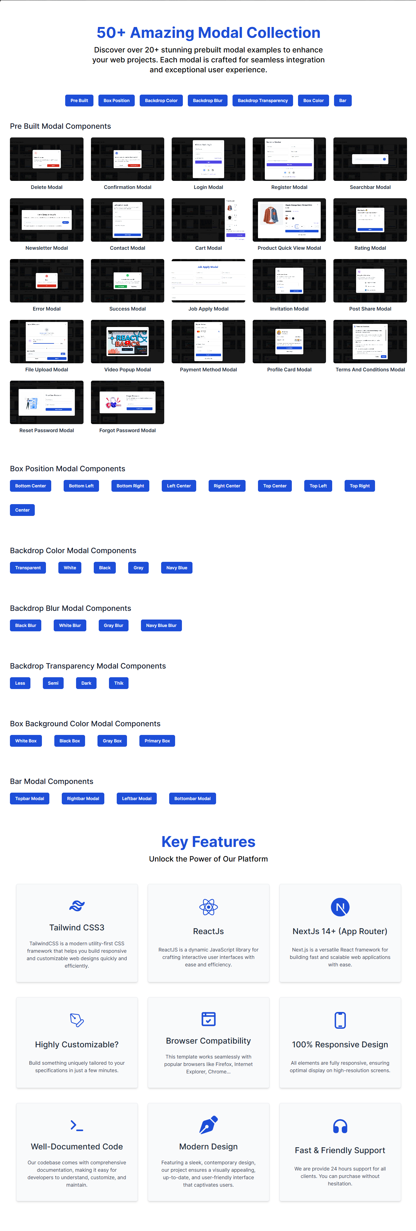 MultiModal - Responsive TailwindCSS Modals and Popups React NextJs Template - 2